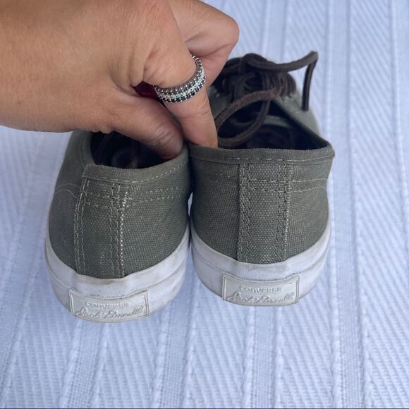 Converse Jack Purcell Unisex Mens 4 Women 5.5 JP Signature Ox Shoes Olive Green - Picture 8 of 9